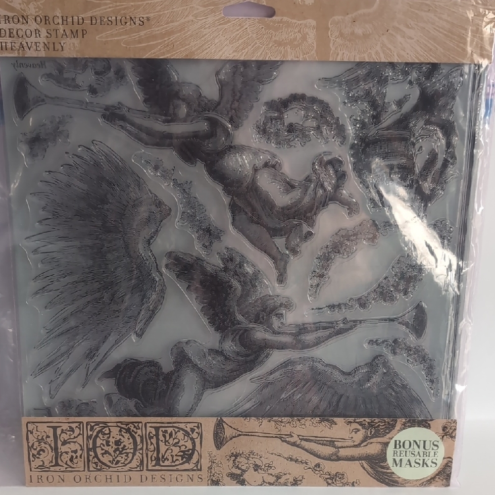 Iron Orchid Designs Heavenly Decor Stamps Angels #19757